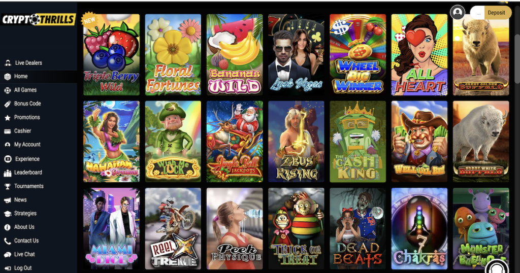 online slots at cryptothrills casino