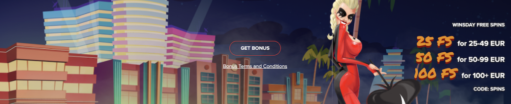 free spins bonus banner