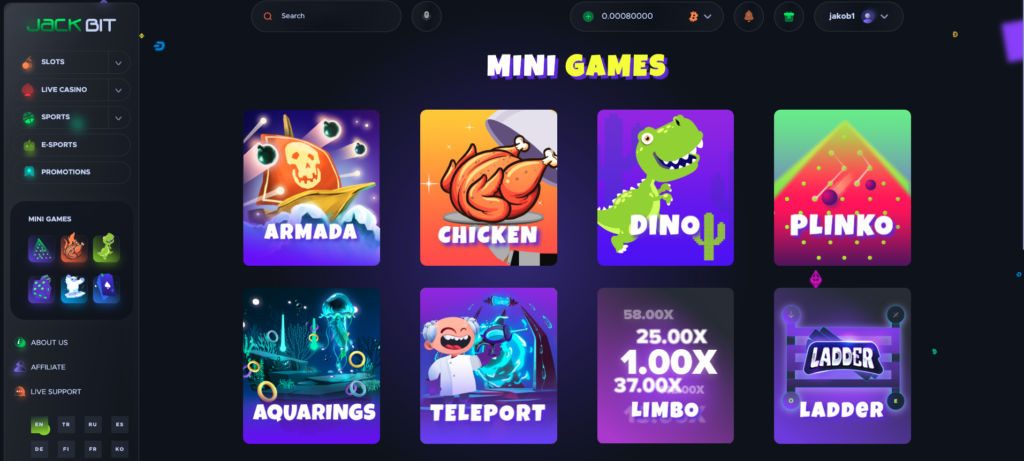 Jackbit Casino’s Mini Games