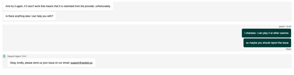 jackbit casino customer support