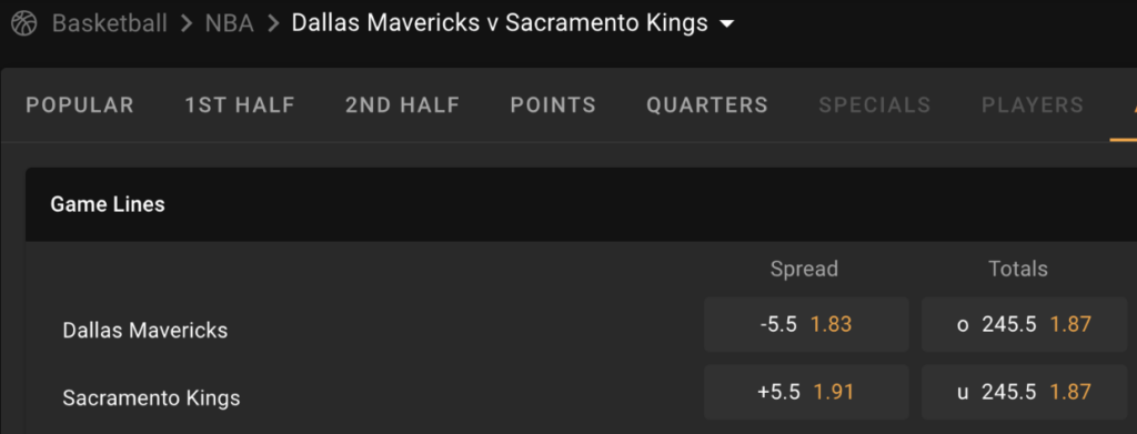 NBA odds