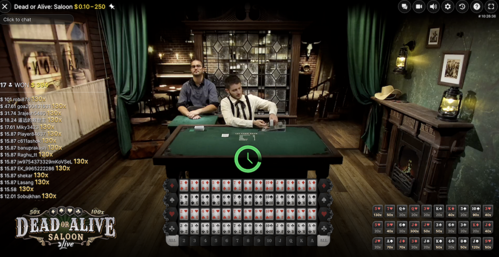 Dead or Alive: Saloon casino game