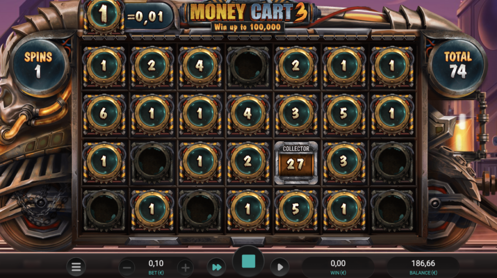 Fill up the massive Money Cart 3 grid