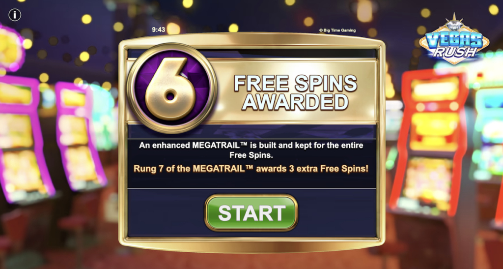 vegas rush free spins