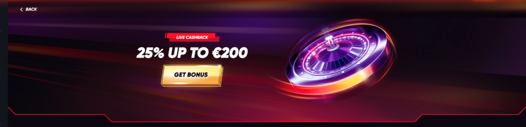 quickwin live casino cashback