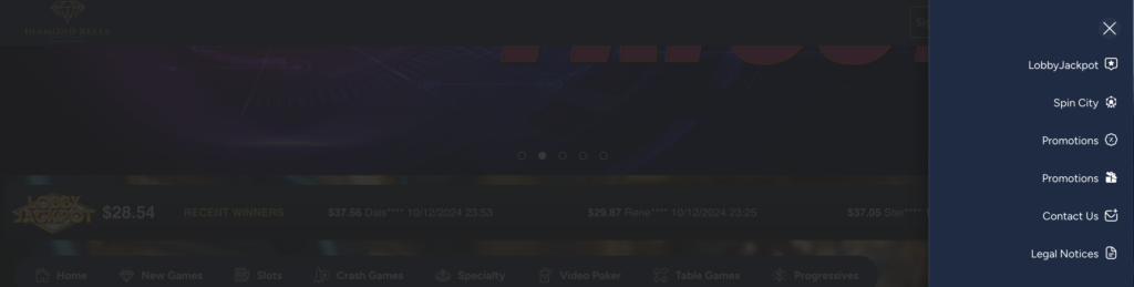 Diamond Reels UI