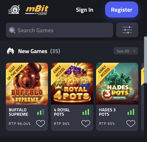 new slots to play at mbit casino