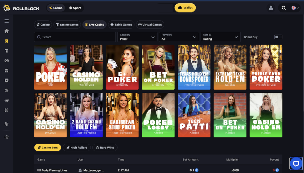 live poker games