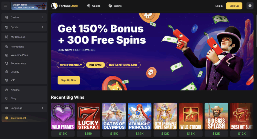 fortunejack exclusive bonus
