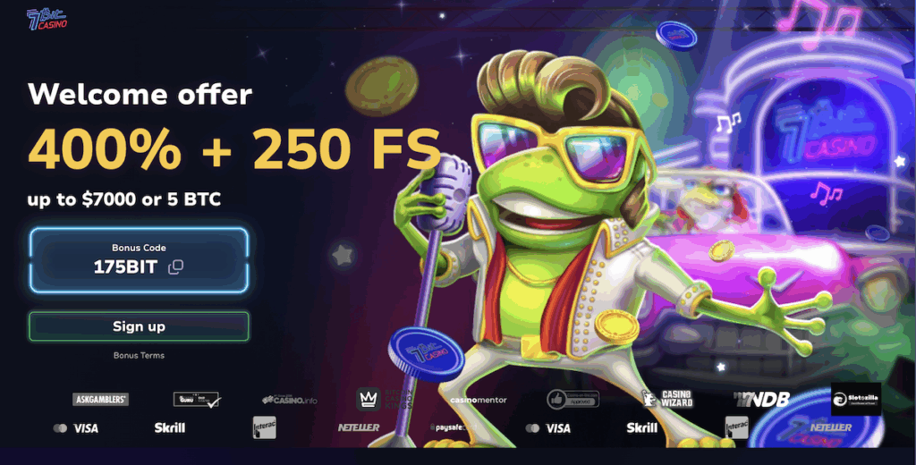 welcome bonus for 7bit casino review