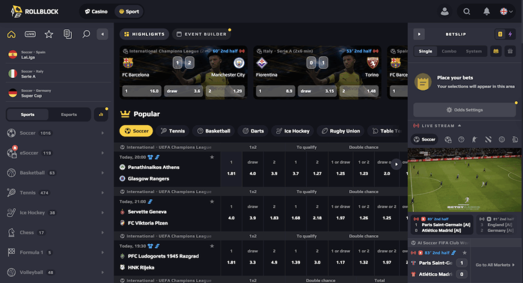 rollblock sports betting platform