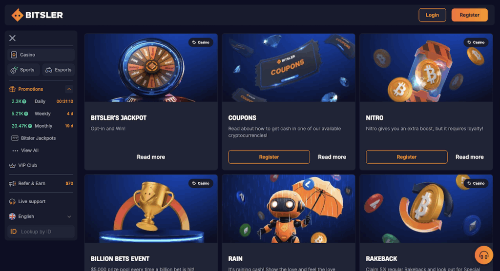 bonuses and promotions