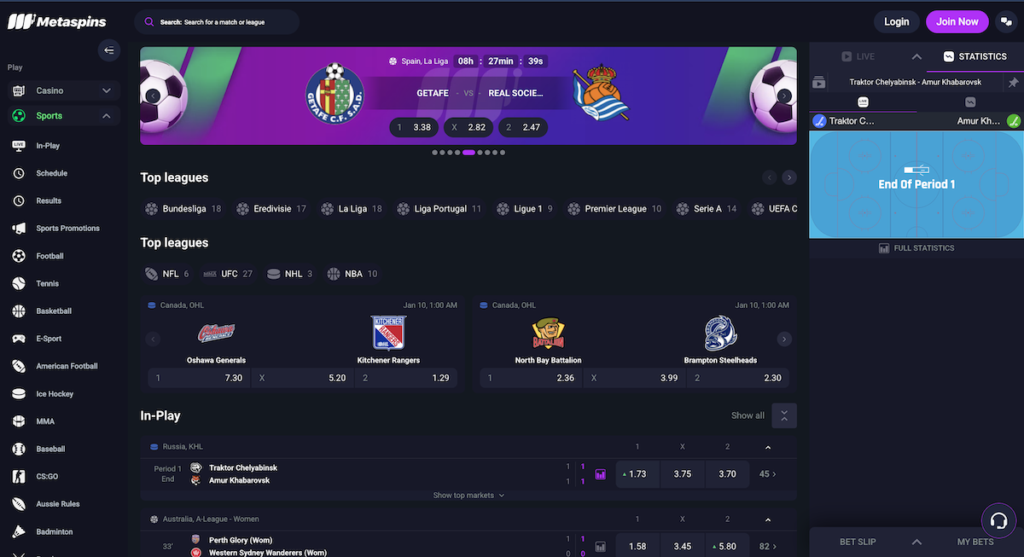 sports betting at metaspins