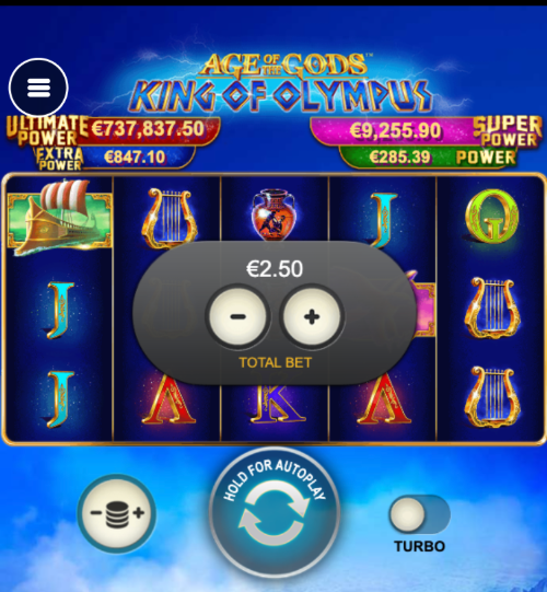 age of the gods king of olympus slot with the four power jackpot meters