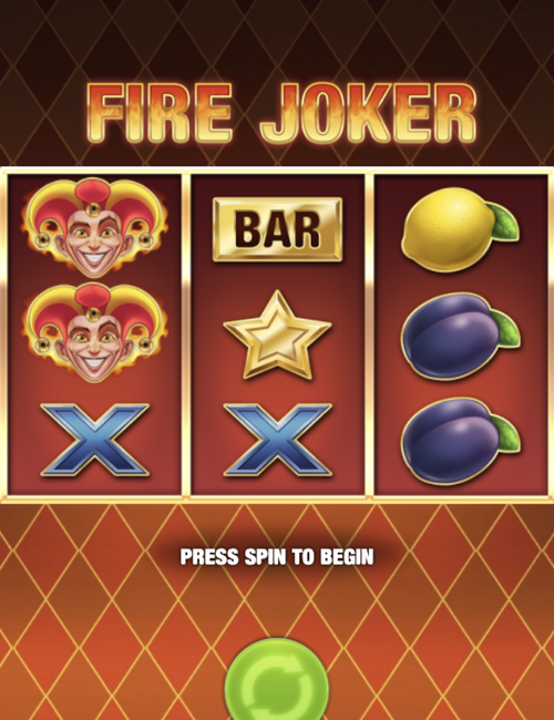 fire joker demo by play'n go on its three reels