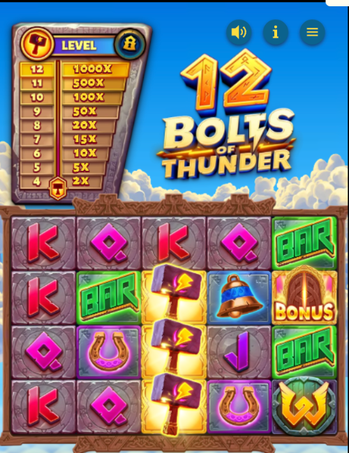 12 bolts of thunder demo by thunderkick on mobile