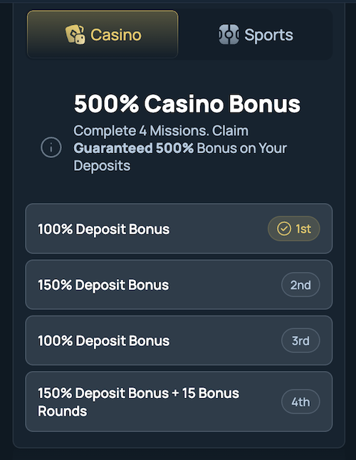 deposit bonus breakdown