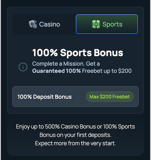 sports betting welcome bonus