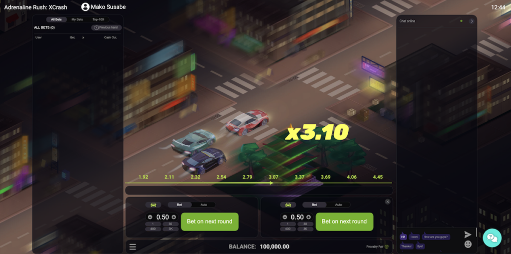 Adrenaline Rush: XCrash casino game