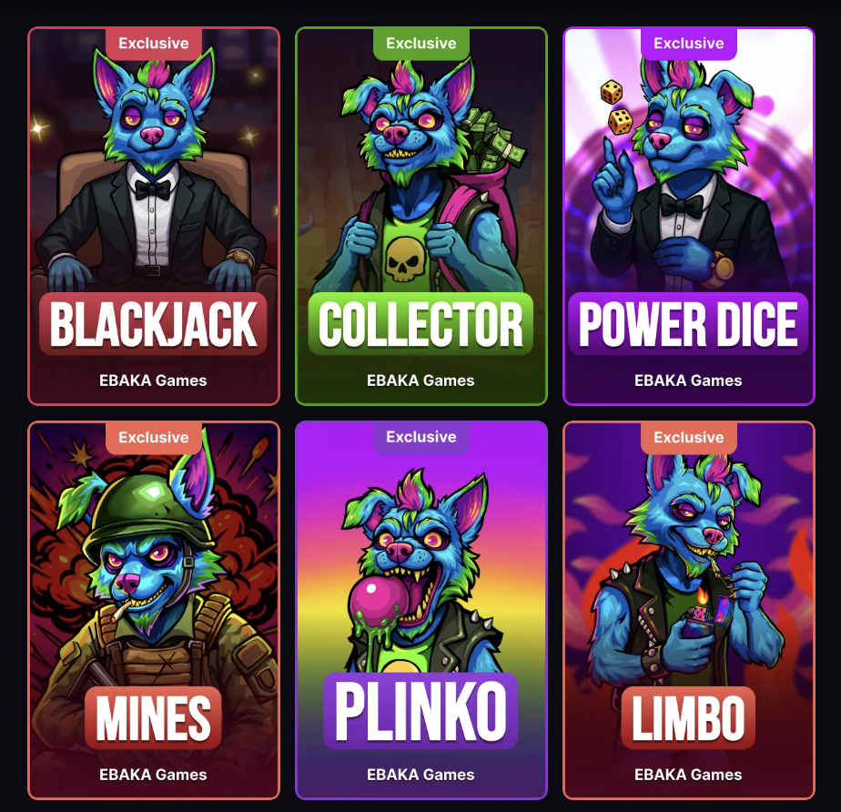 original in-house exclusive casino games